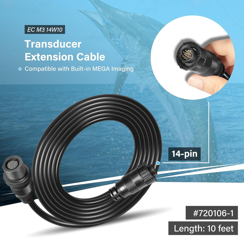 Fish Finder Cable - Cable de Extensión para Transductor de