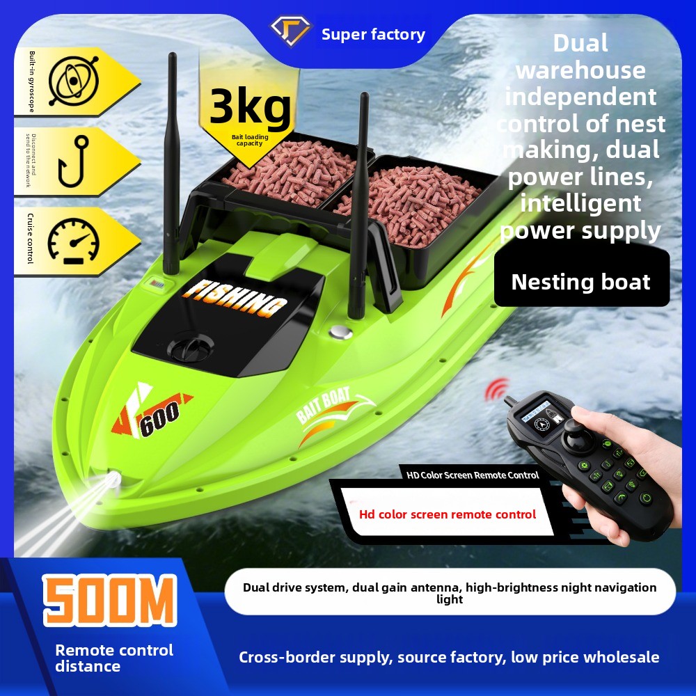 Barco Cebador de Pesca RC de 5 - Fish Finder Cable reseña y precio