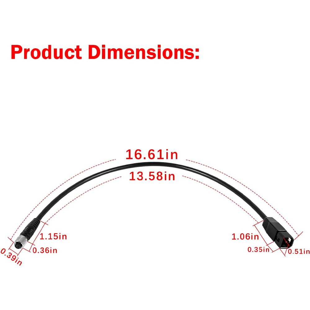 Cable adaptador de transductor - Fish Finder Cable reseña y precio