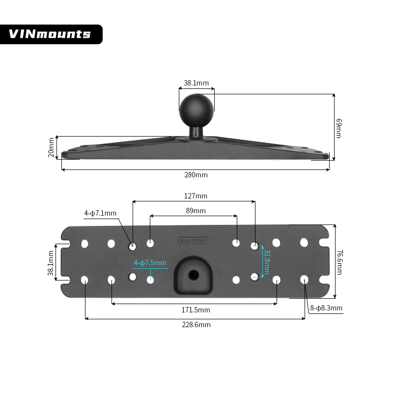 Soporte de aluminio para busca - Fish Finder Mount reseña y precio
